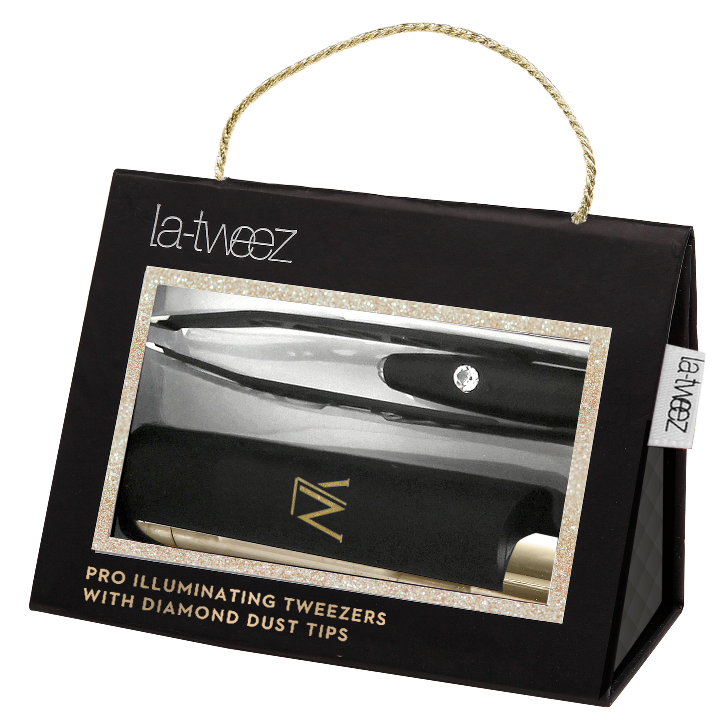 La-tweez BLACK + Diamond Dust Tips in Gift Box