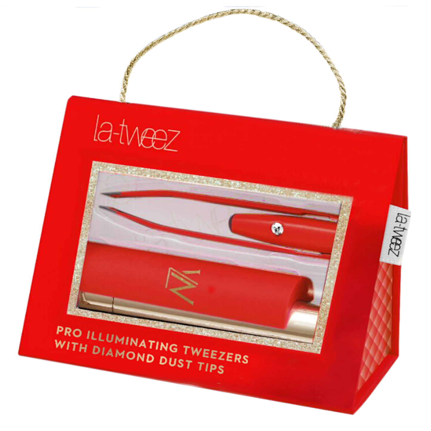 La-tweez RED + Diamond Dust Tips in Gift Box