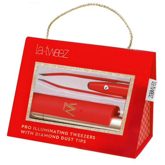 La-tweez RED + Diamond Dust Tips in Gift Box