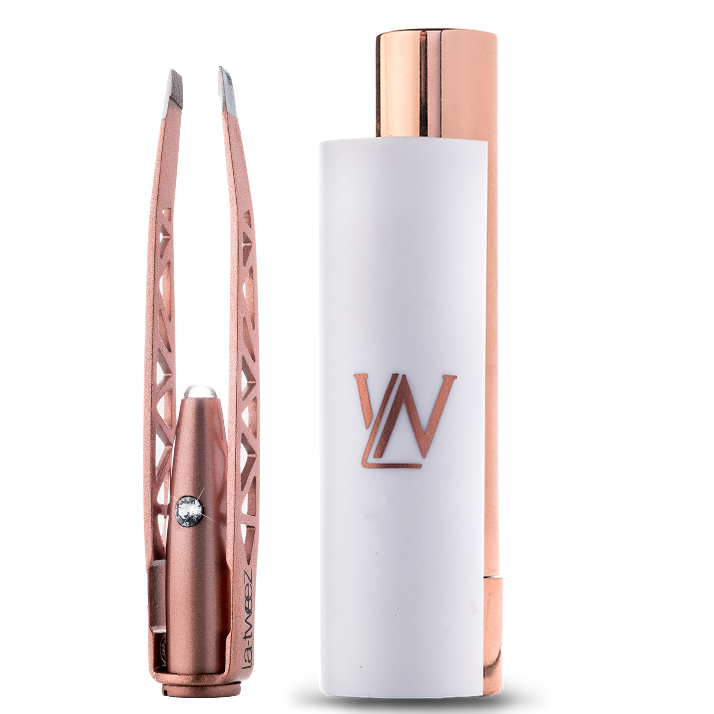 La-tweez ROSE GOLD + Diamond Dust Tips in Gift Box