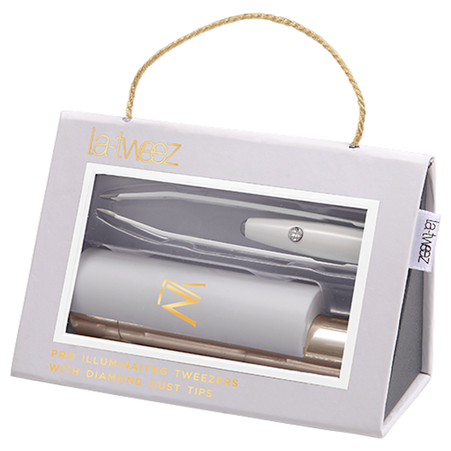La-tweez WHITE + Diamond Dust Tips in Gift Box