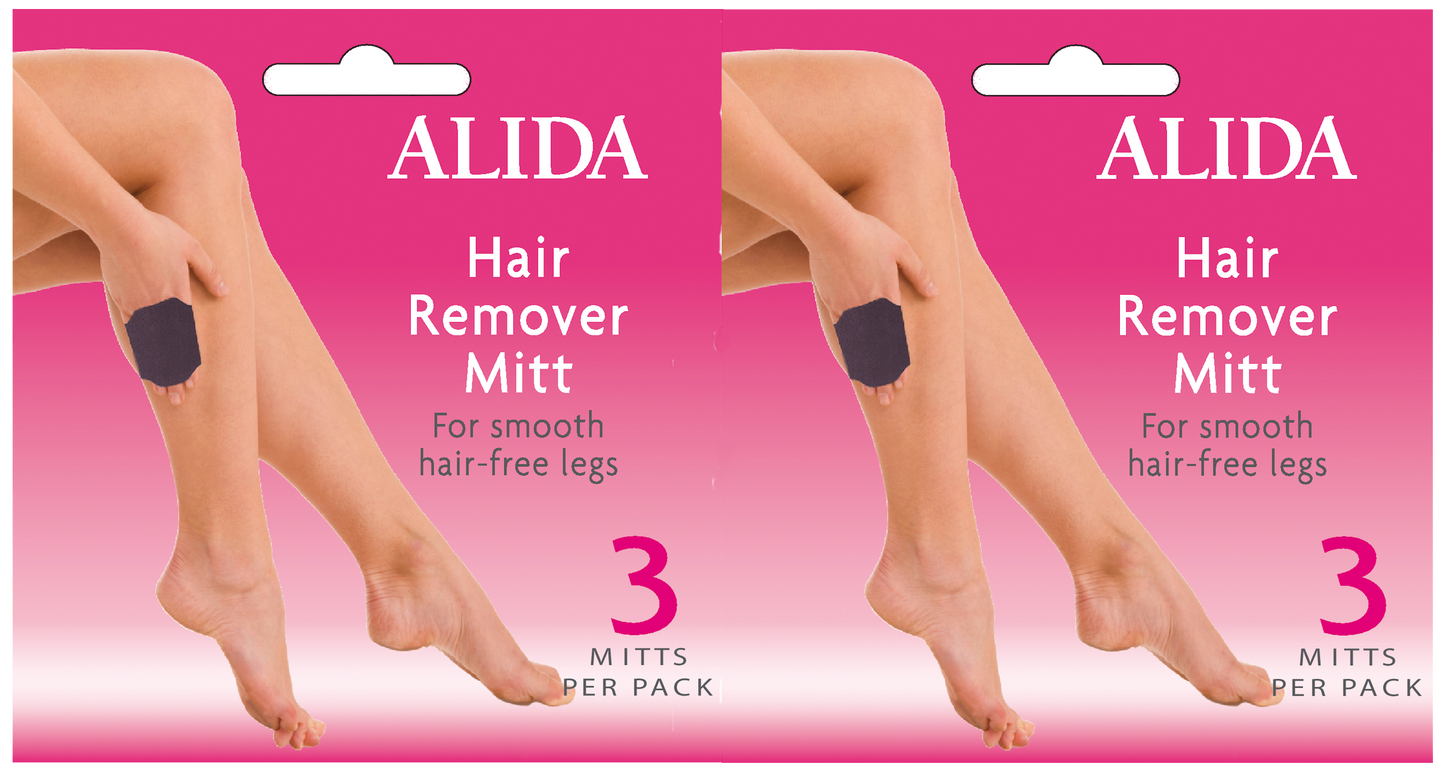 Alida Hair Remover Mitt for Legs (2 packs)