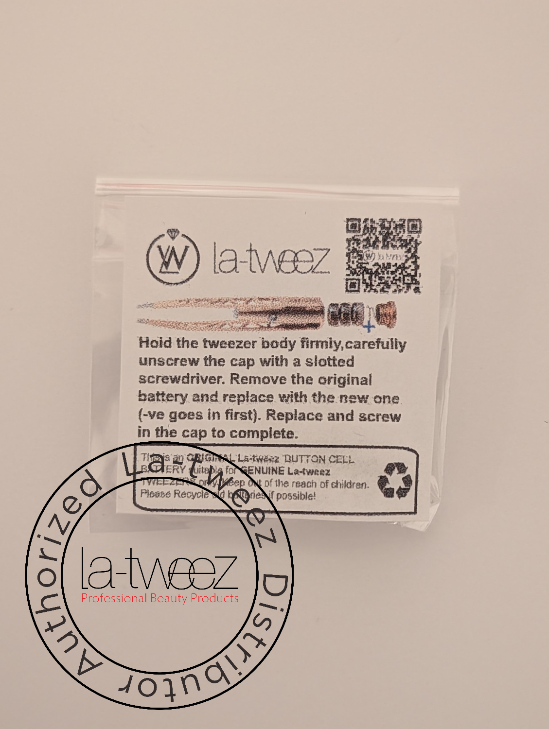 La Tweez product packaging with instructions and branding on a beige background