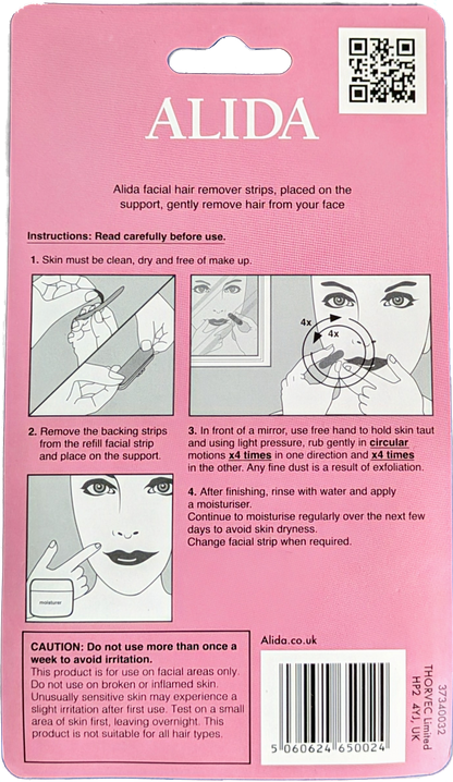 Alida Facial Hair Remover Mitts Card back