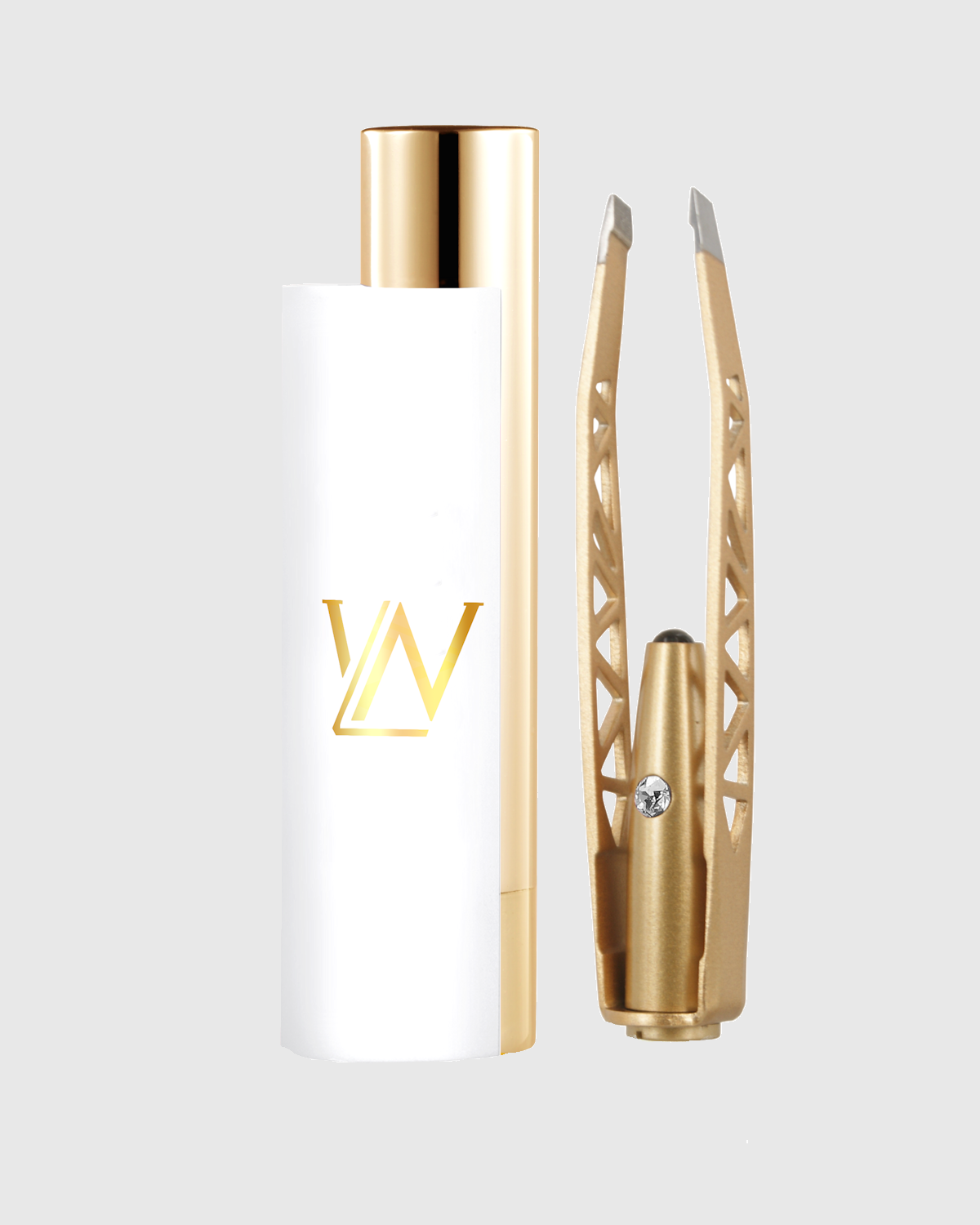 la-tweez Gold tweezers with Chic case