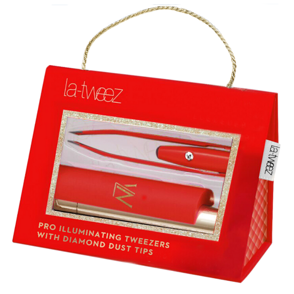 La-tweez RED + Diamond Dust Tips in Gift Box
