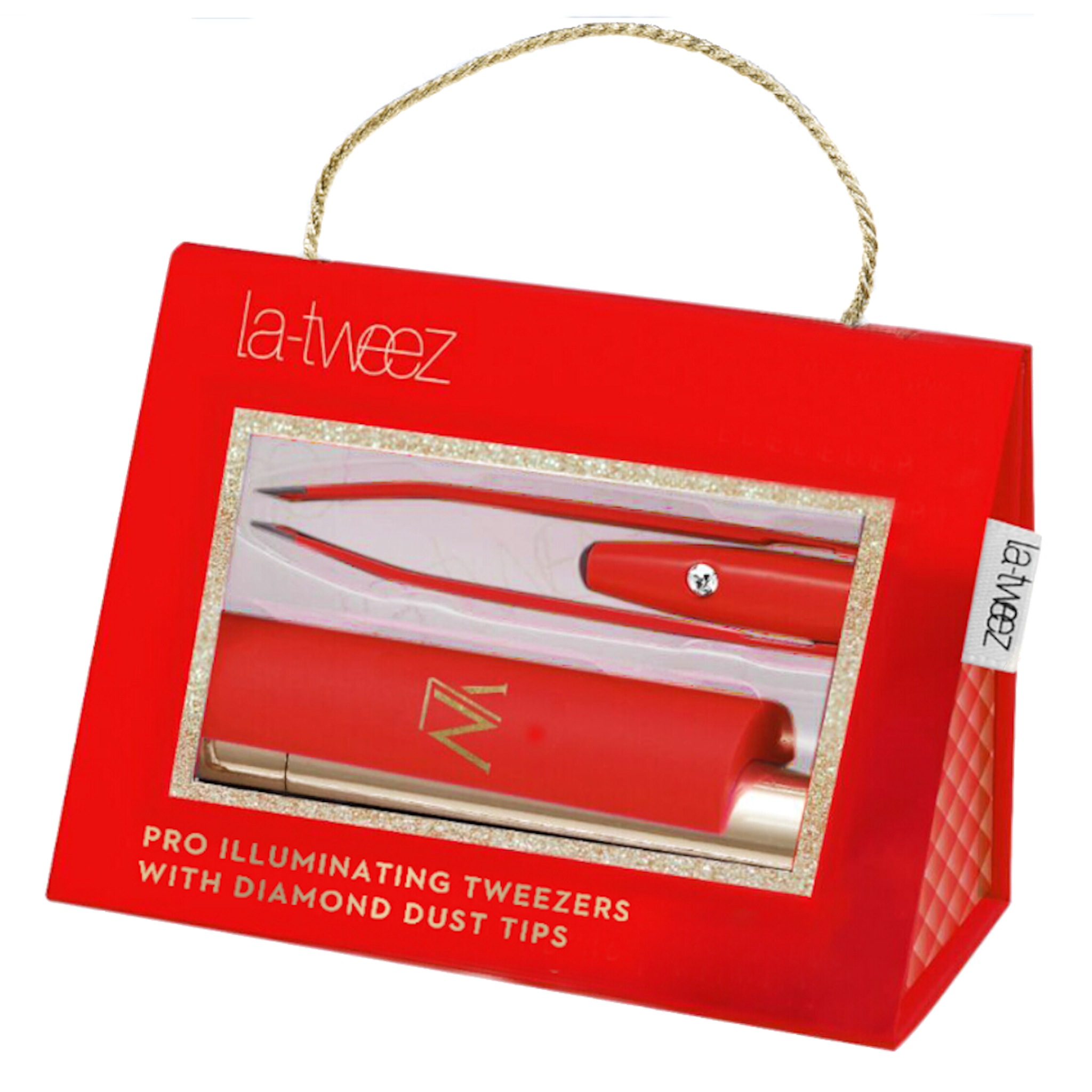 La-tweez RED + Diamond Dust Tips in Gift Box
