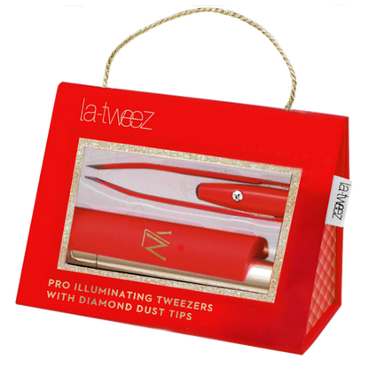 La-tweez RED + Diamond Dust Tips in Gift Box