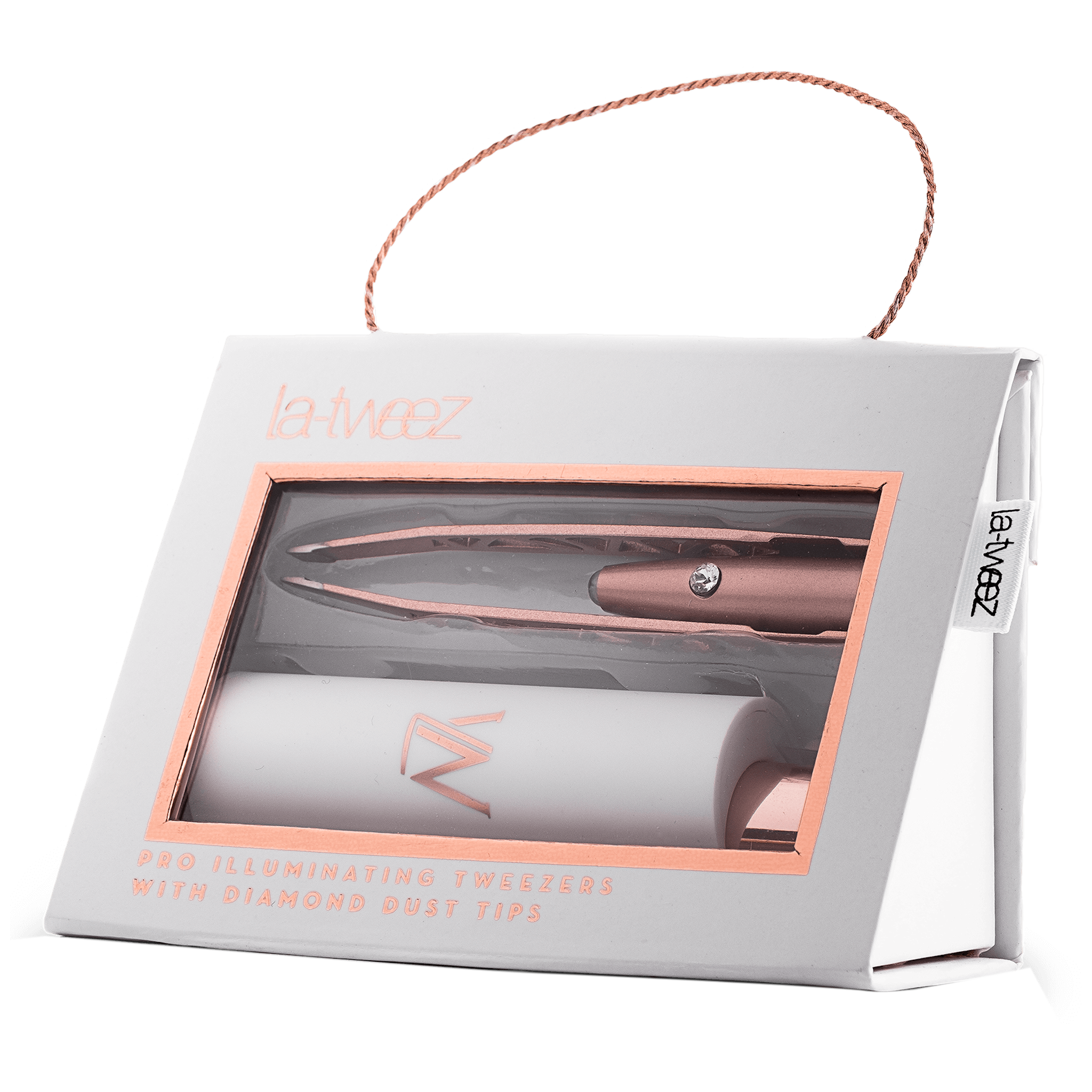 La-tweez ROSE GOLD + Diamond Dust Tips in Gift Box