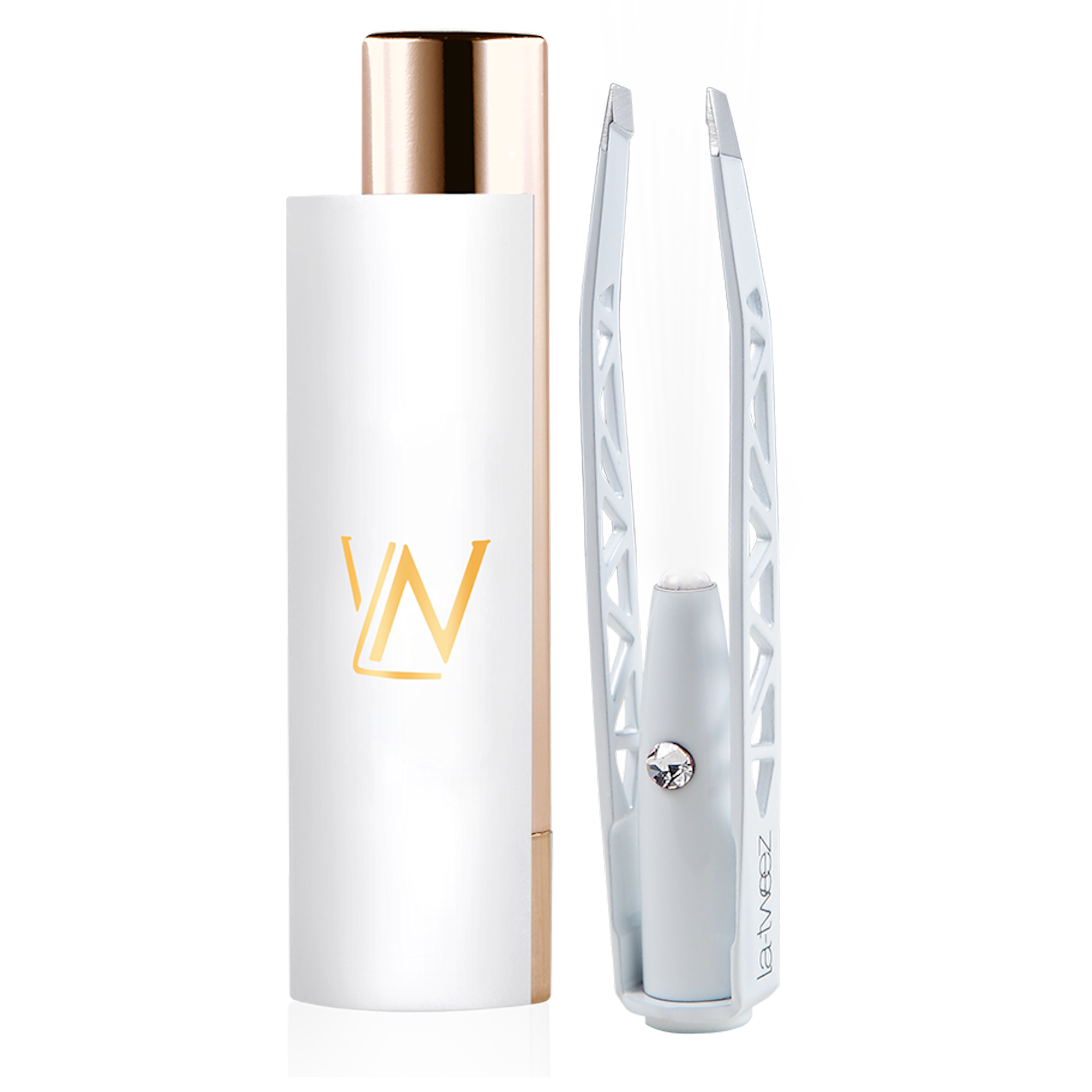 La-tweez WHITE + Diamond Dust Tips in Gift Box
