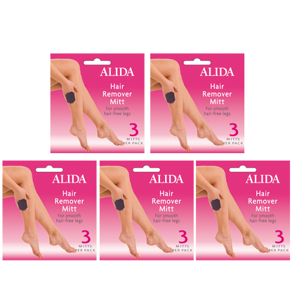 Alida Hair Remover Mitt for smooth hair-free legs from Alida.co.uk Buy a Multi-Pack and save