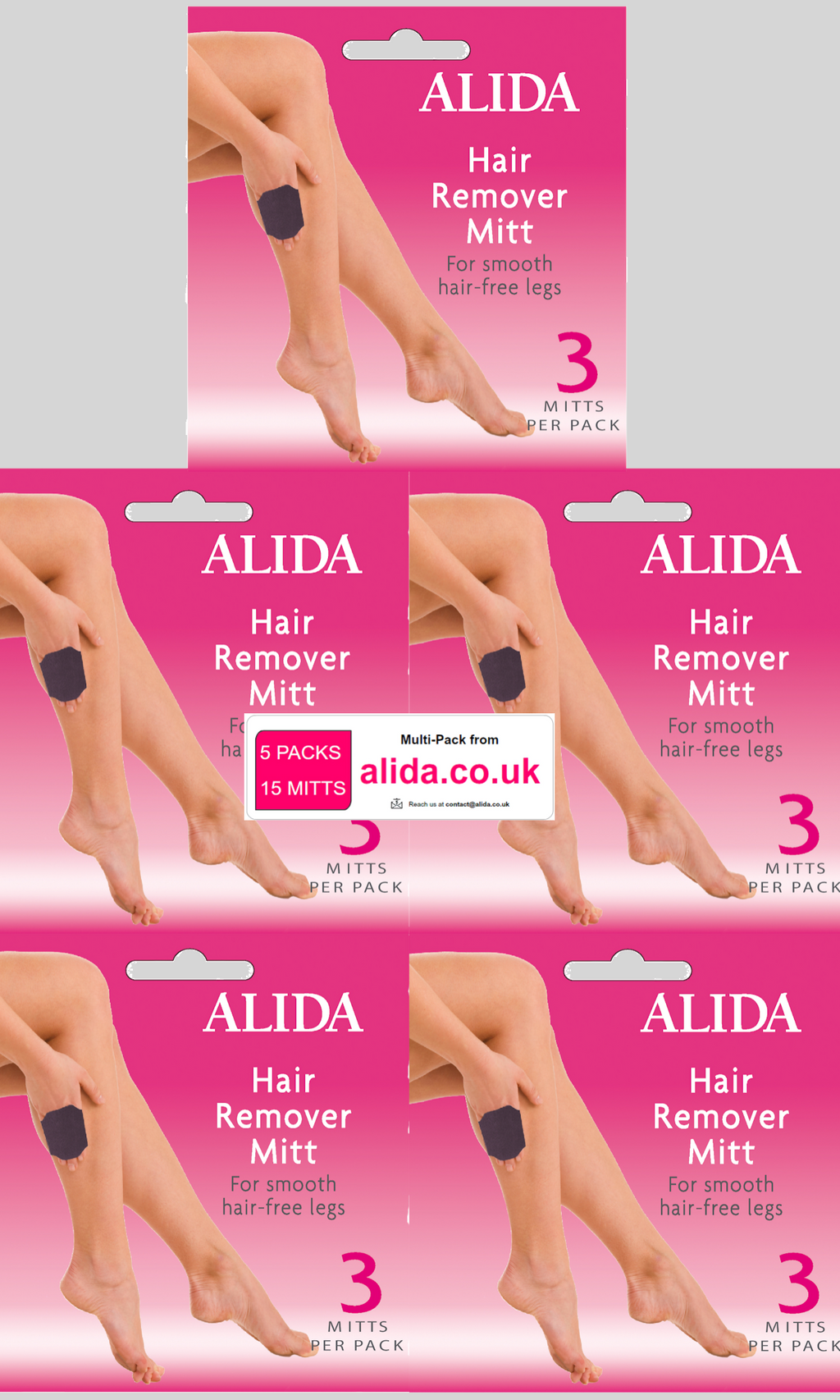 Alida Hair Remover Mitt (5 Packs 15 Mitts)