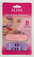 Alida Facial Hair Remover packaging with pink and purple design