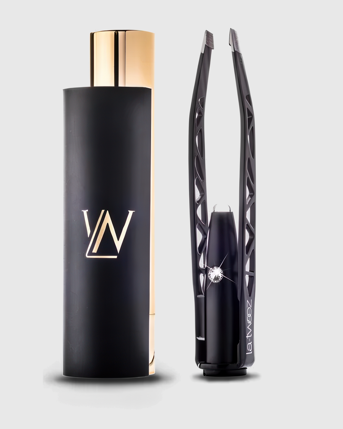 La-tweez Black Illuminating Tweezer with Chic Case