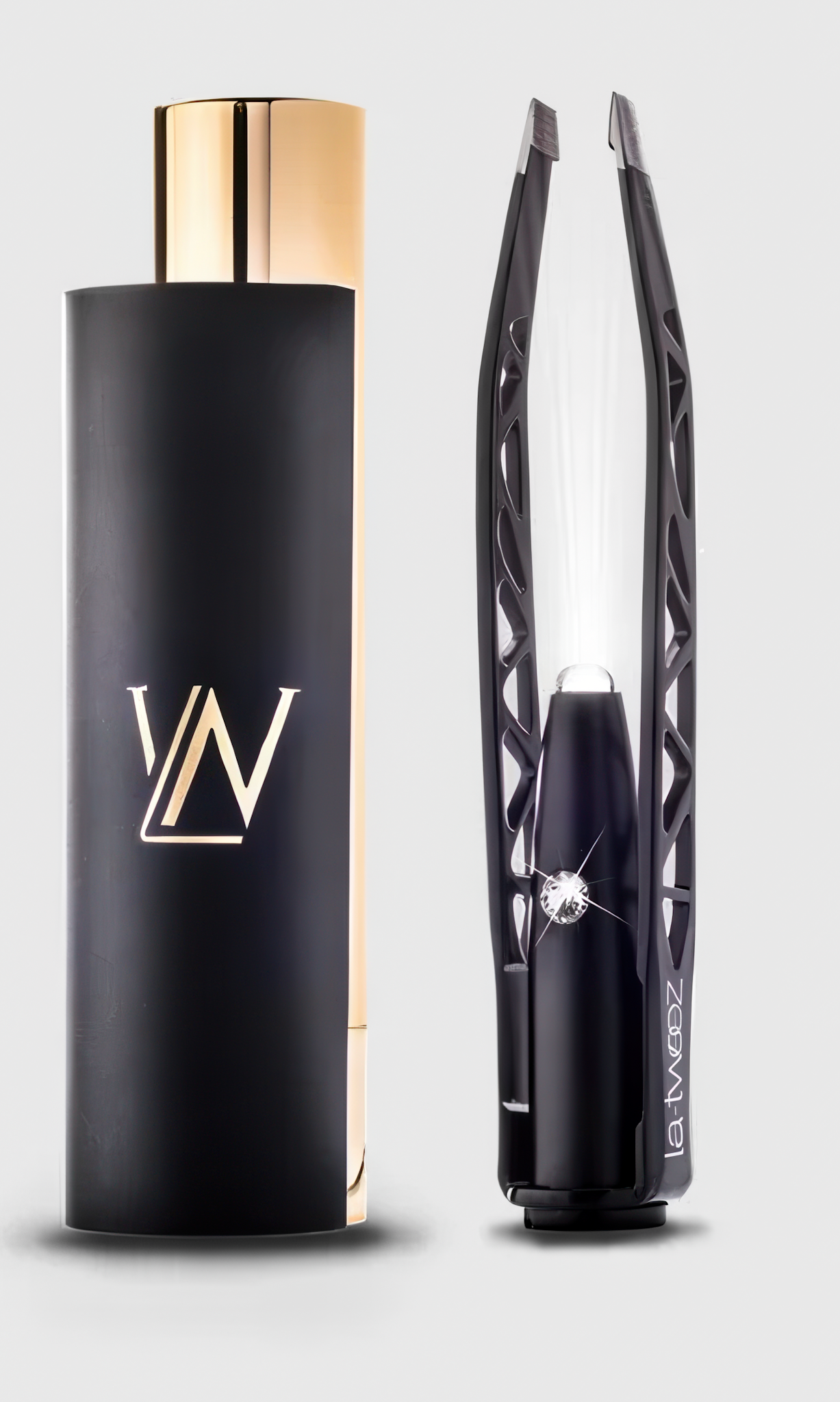 BLACK tweezers with Chic case by La-tweez